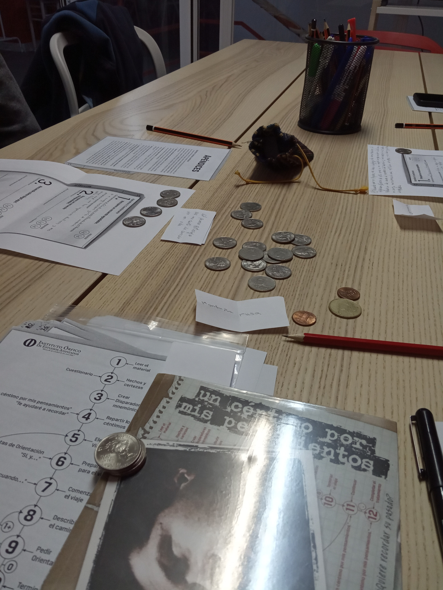 Una partida de Un céntimo por mis pensamientos.